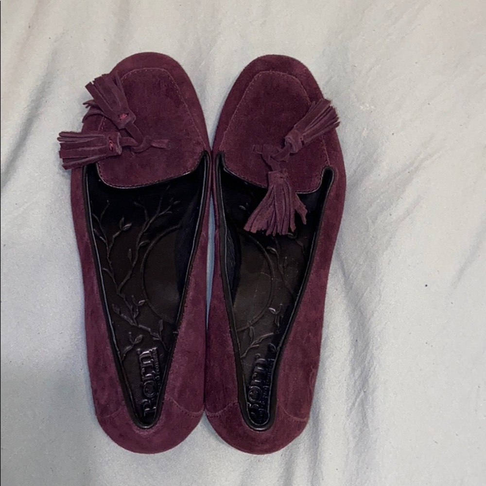 Burgundy BORN flats